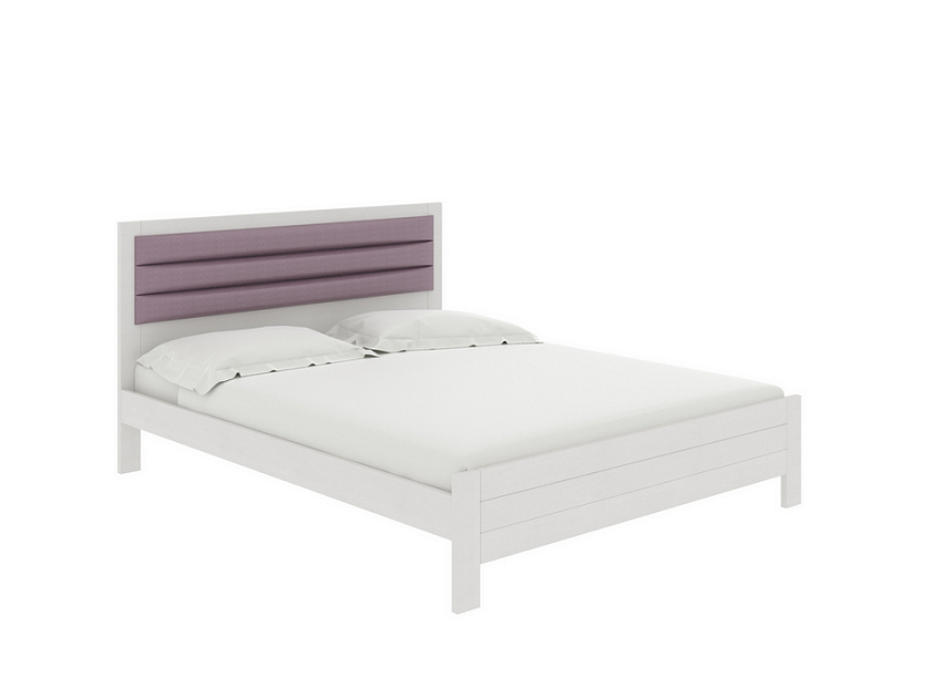 Кровать Prima 160x190 Ткань/Массив Тетра Голубой/Антик (сосна) - Кровать в универсальном дизайне из массива сосны.