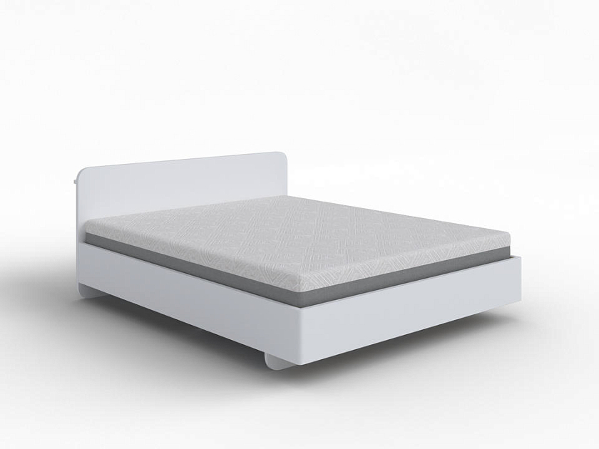 Кровать Minima с подъемным механизмом 140x200 Массив (сосна) Белая эмаль - Кровать в стиле экоминимализма.