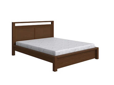 Кровать 200х200 Fiord - Кровать из массива с декоративной резкой в изголовье.